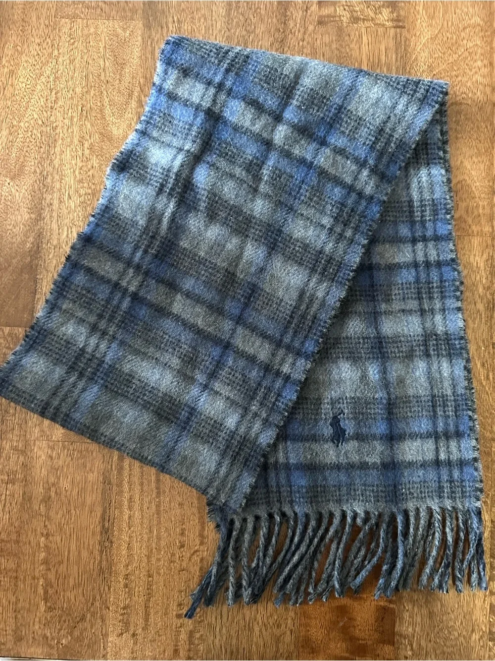 Unisex Ralph Lauren Wool Checkered Scarf